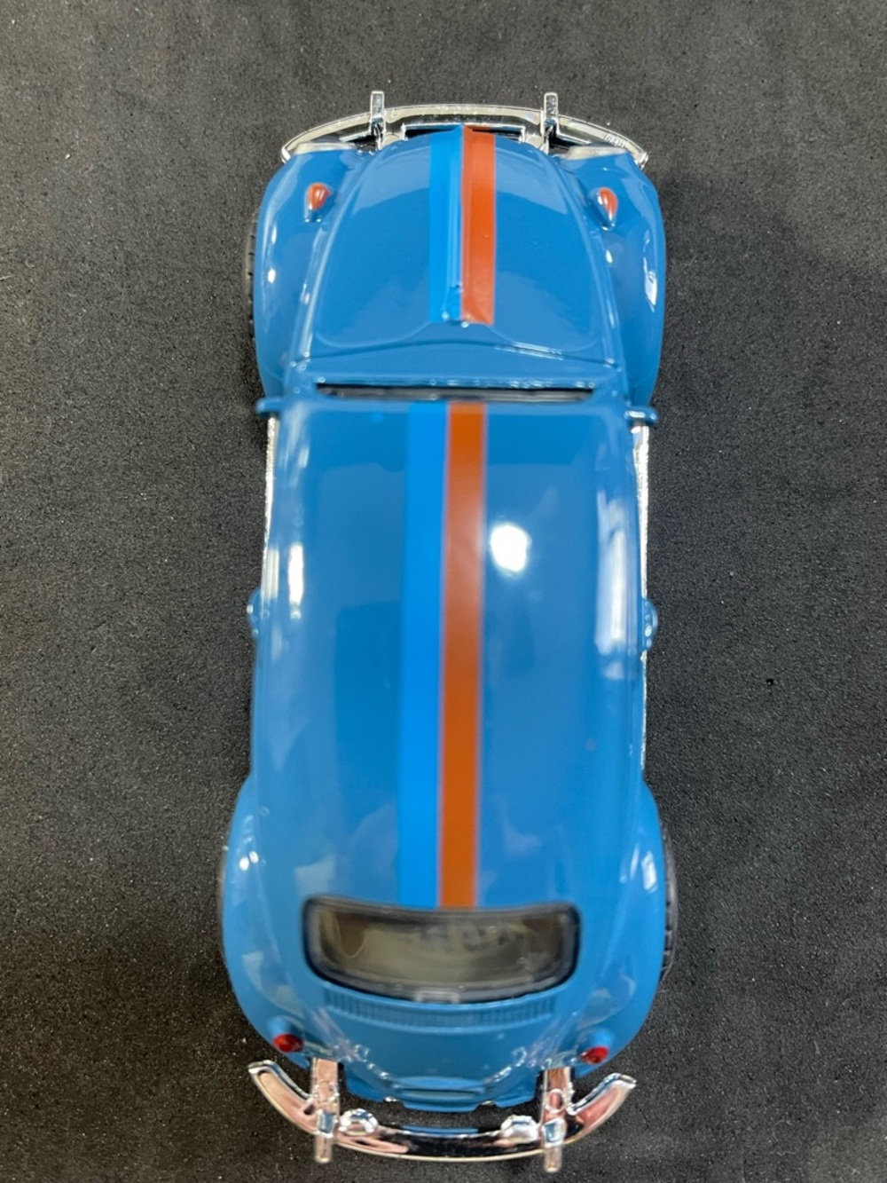 MAX- Blue Die-Cast Vintage Style Racing Bug Beetle Toy Car -Pull Back Action NEW - Picture 8 of 9